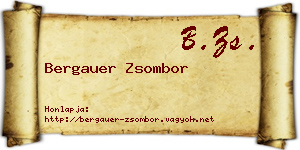 Bergauer Zsombor névjegykártya