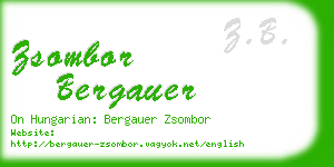 zsombor bergauer business card